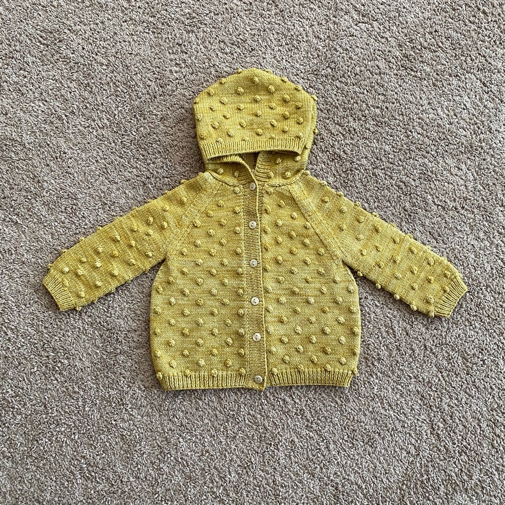 Misha and puff hooded popcorn sweater